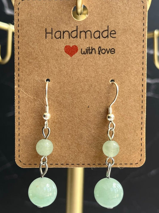 Crystal Drop Earrings - Jade