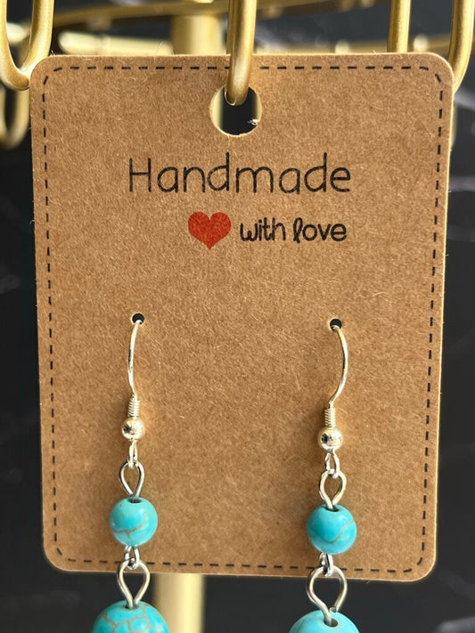 Crystal Drop Earrings - Turquoise